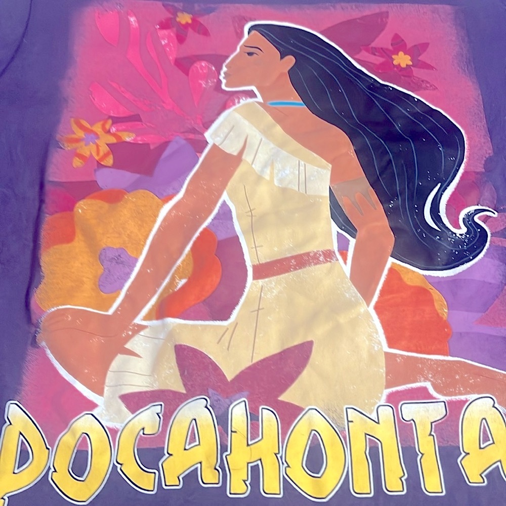 Disney Pocahontas Short Sleeve Tee - Purple, Yellow, Cream